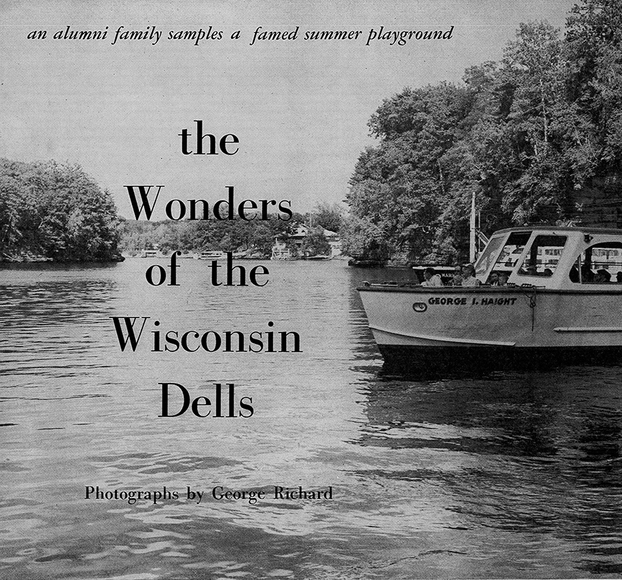 An archived magazine page with the headline "The Wonders of the Wisconsin Dells."